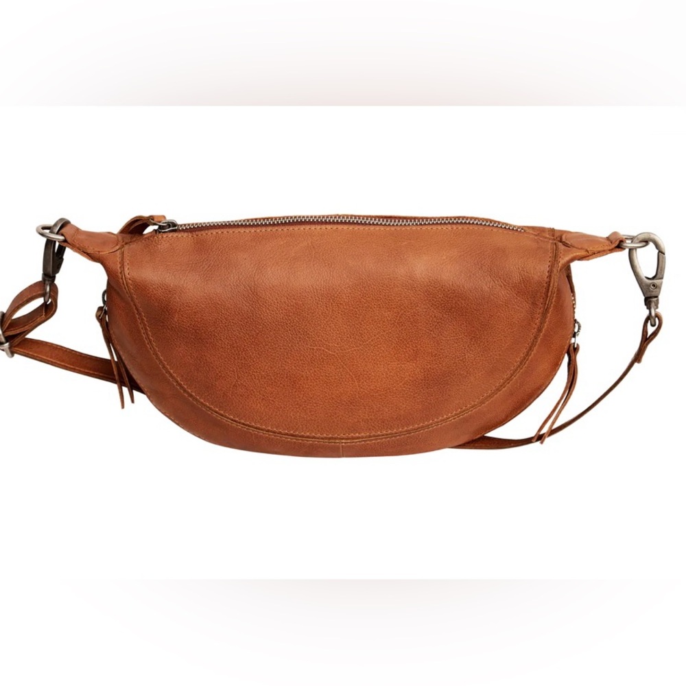 latico Tan Leather Crescent Crossbody Bag - Picture 3 of 7